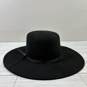 Serratelli Black Wool Cowboy Hat 7 1/4 (58) Long Oval Made In U.S.A